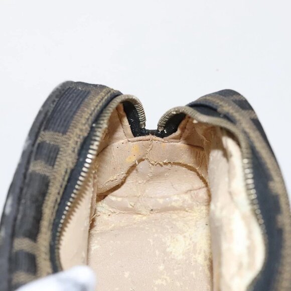 FENDI Zucca Canvas Pouch Brown Black Auth - Picture 9 of 16